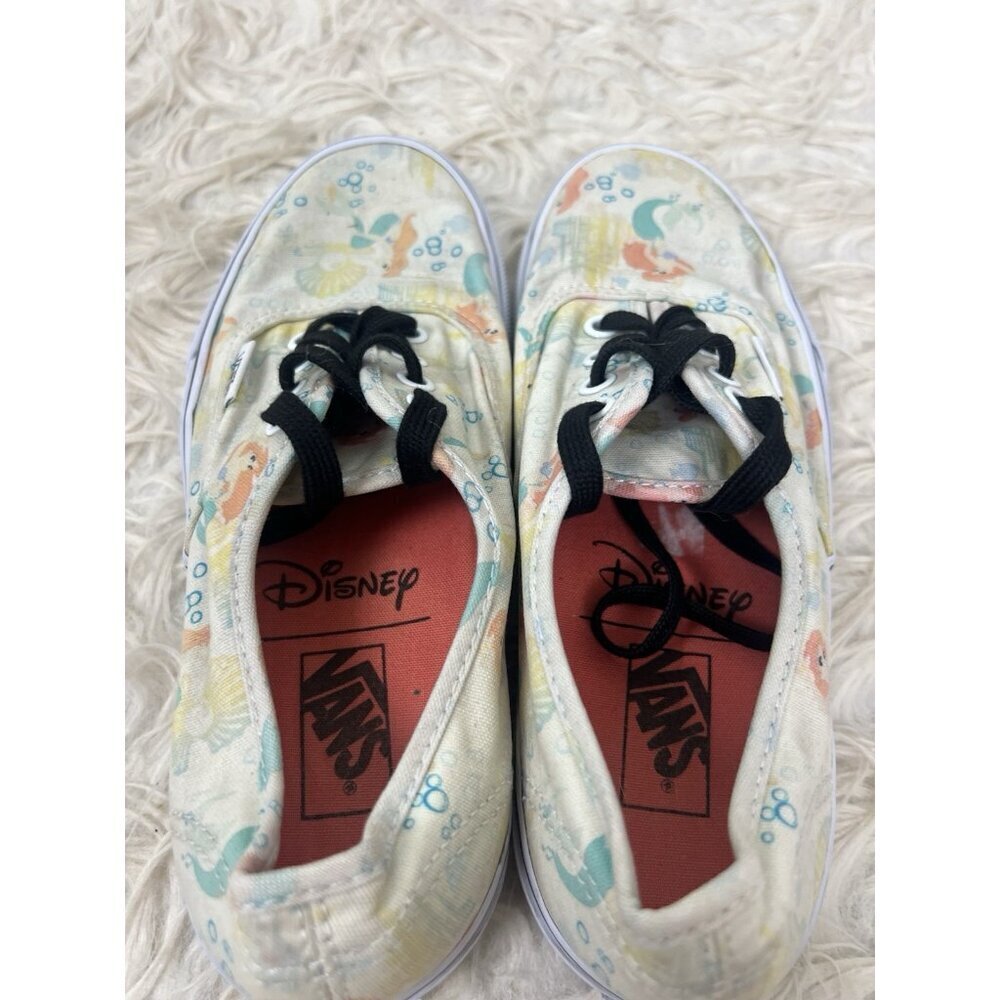 Vans x Disney Rare Little Mermaid Women's Size 7 Casual White Sneakers Shoes - Picture 8 of 8